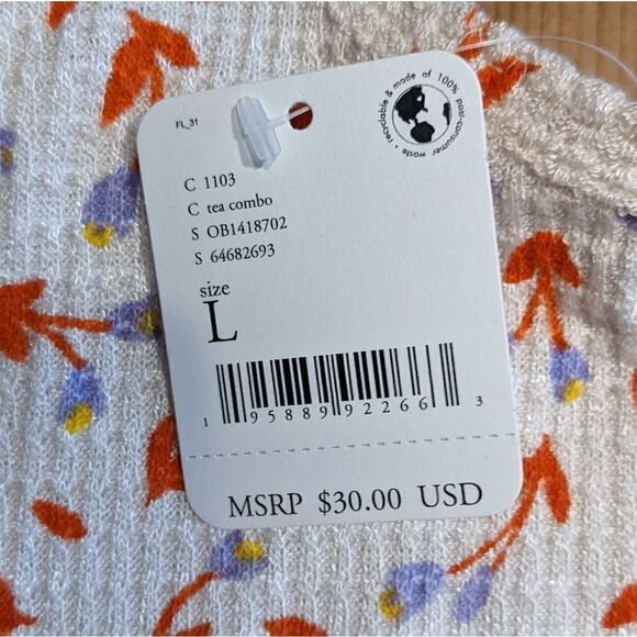 Free People One Of The Girls Tank Tea Large NEW c002 - Picture 5 of 7